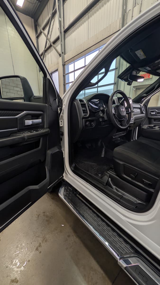 Clean truck interior after detailing